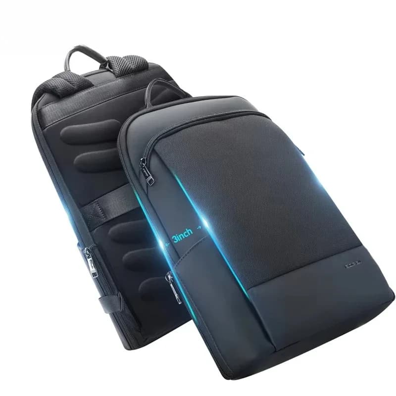 Zaino da lavoro unisex leggero con ricarica USB intelligente 15 Borsa da college per pendolari Zaino per laptop slim fit da uomo antifurto