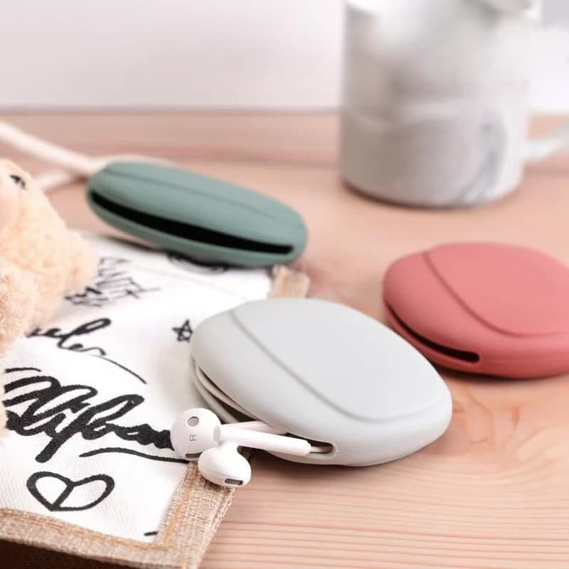 1 pcs Portable Silicone Storage Bag, Data Cable Organizer, Headphone Case, Battery Charger, Keys, Lipsticks, Cable Travel Case