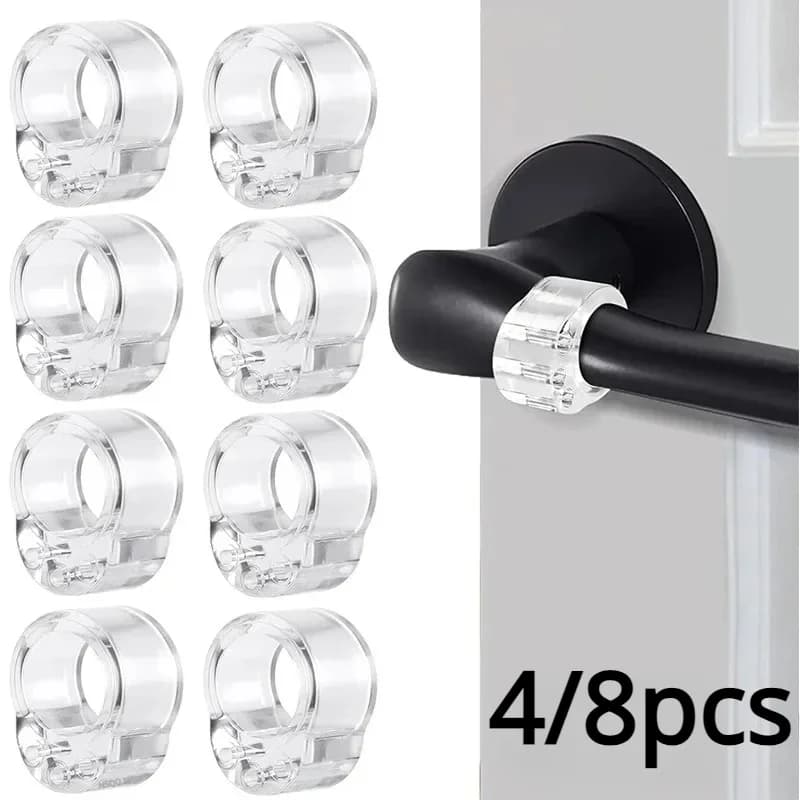 Protezione di sicurezza Fermaporta Fermaporta di casa Protezione per maniglia in silicone trasparente Hardware per la casa Protezione per prevenzione Ding della porta