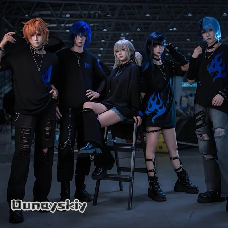 Anime Project Sekai Fuel Cosplay Set completo Costume Kohane/Shiraishi an/Toya Aoyagi Parrucca Uniforme Halloween Travestimento Per Le Ragazze Dei Ragazzi