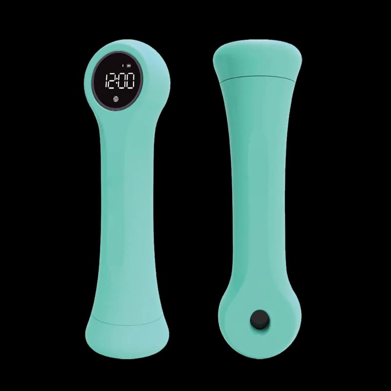 Manubri Intelligenti con Controllo App, Display LCD, Peso Regolabile 1kg/1.5kg/2kg, per Allenamento Domestico