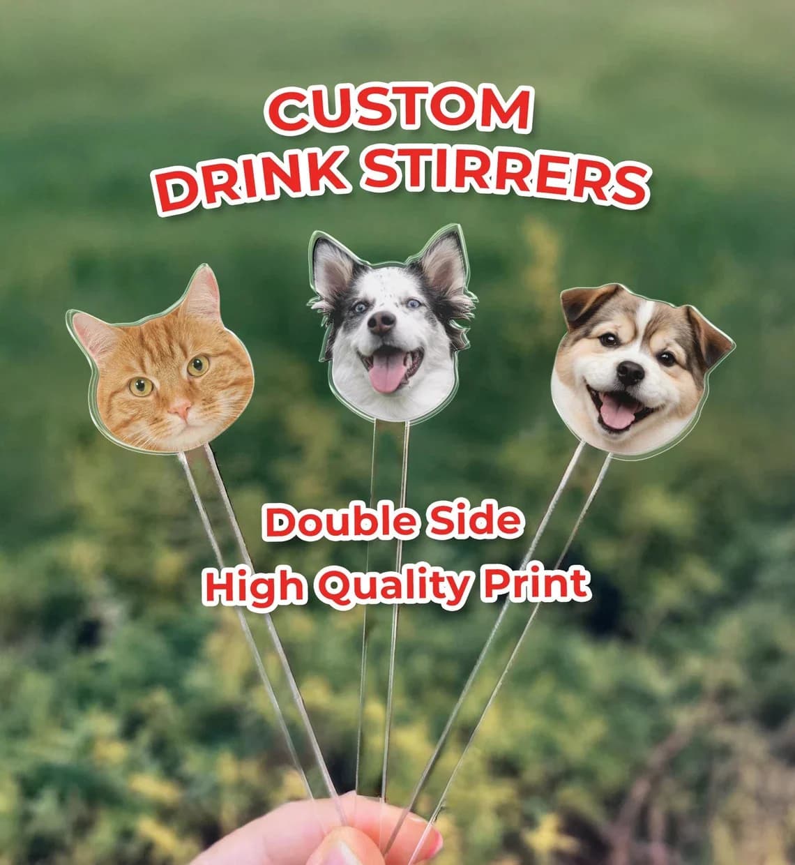 Bastoncini per animali domestici personalizzati per matrimoni Agitatori per cocktail personalizzati per la decorazione della tavola della festa nuziale Bevanda in acrilico mescola il battesimo