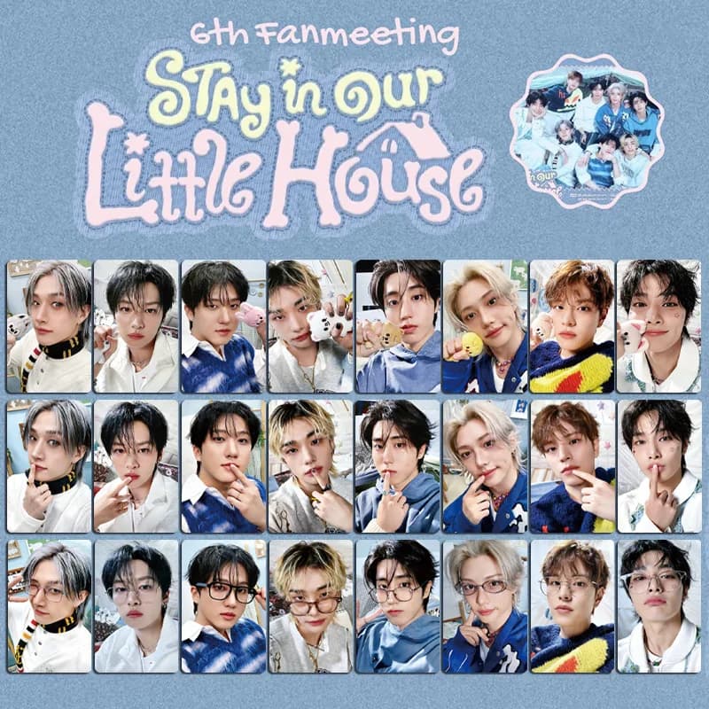 Stray Kids "STAY in our Little House" - Photocard ufficiali dell'evento, carte con vantaggi per l'acquisto completo, carte da collezione con celebrità, SKZOO