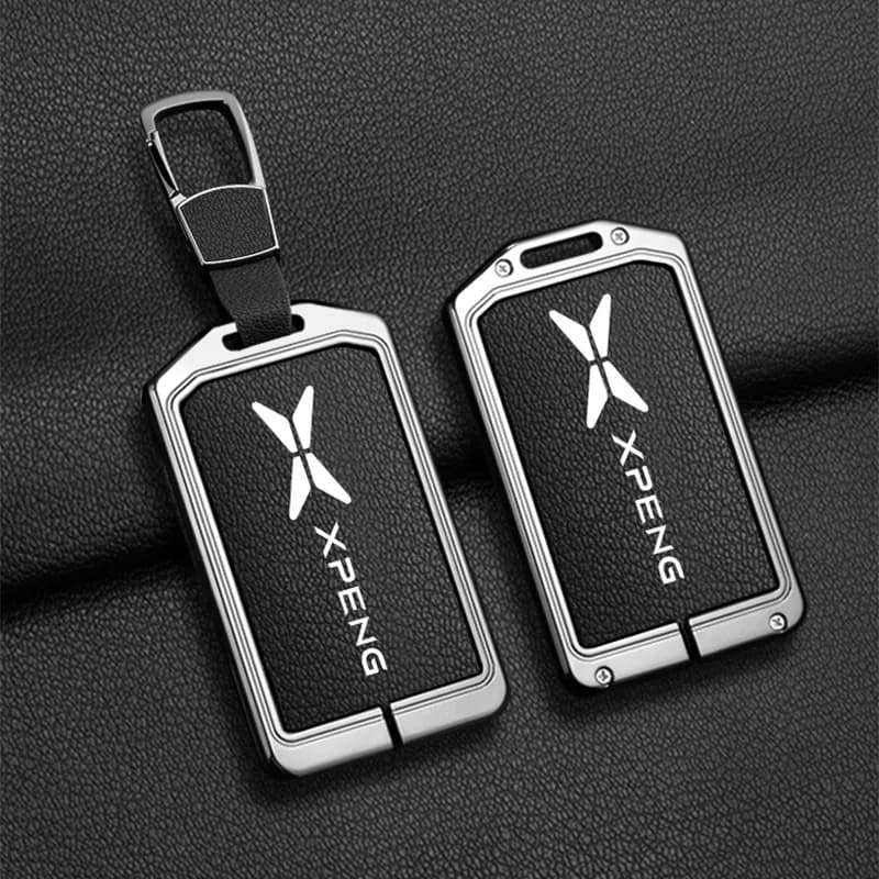 Car Zinc Alloy Leather NFC Card Remote Key Cover Case Protector Holder Shell For Xpeng P7 G6 P5 G3I G9 2026 Auto Accessories