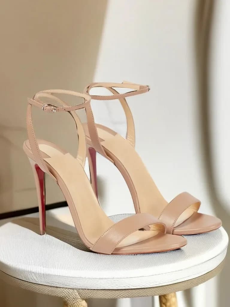 New women's monopezzo summer sandals, fashionable and high-end thin heels, discovery tip, naked high heels