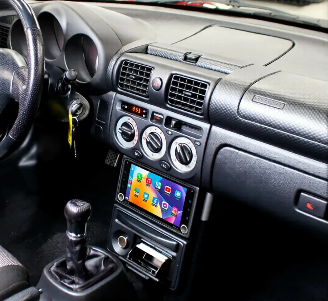 Per Toyota MR2 Spyder 2000-2005, modello generale compatibile, navigatore auto Android 15 da 7 pollici con doppio touch screen, compatibile con Carplay.