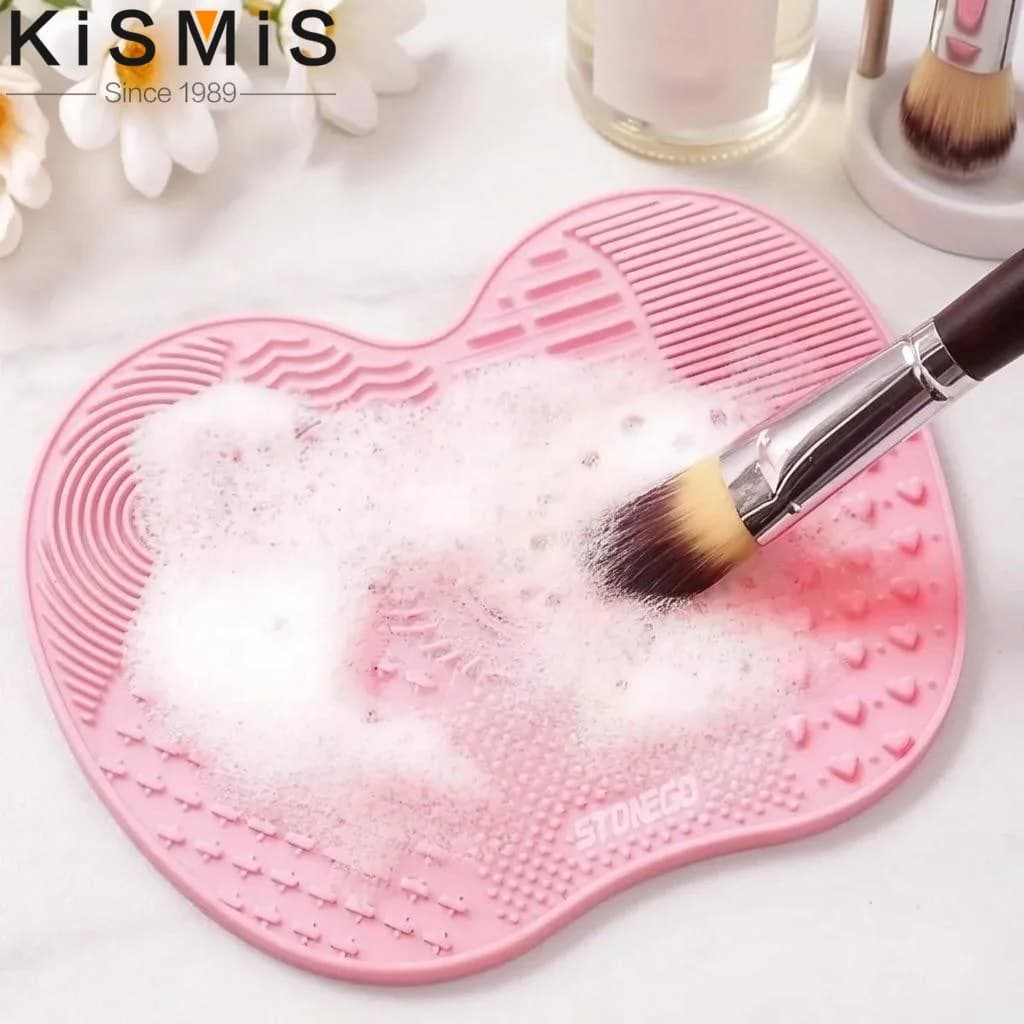 Silicone Cleaning Mat Makeup Brushes, Easy Cleaning Tool for Professional and Home Use, Best Tool to Cleaning Makeup Brushes