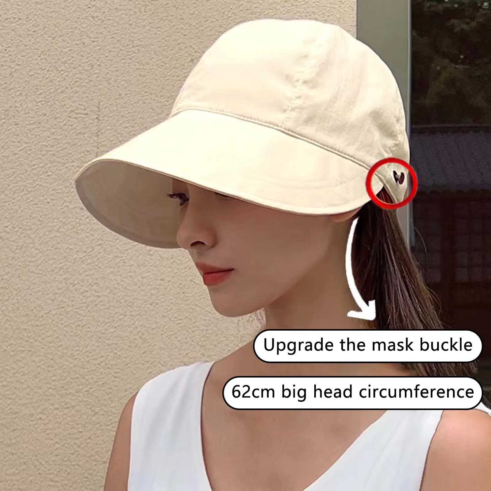 Womens Summer Sun Hat Solid Color Large Brim Uv Protection Quick Dry Beach Fishing Hat For Beach Hiking Garden Travel Caps