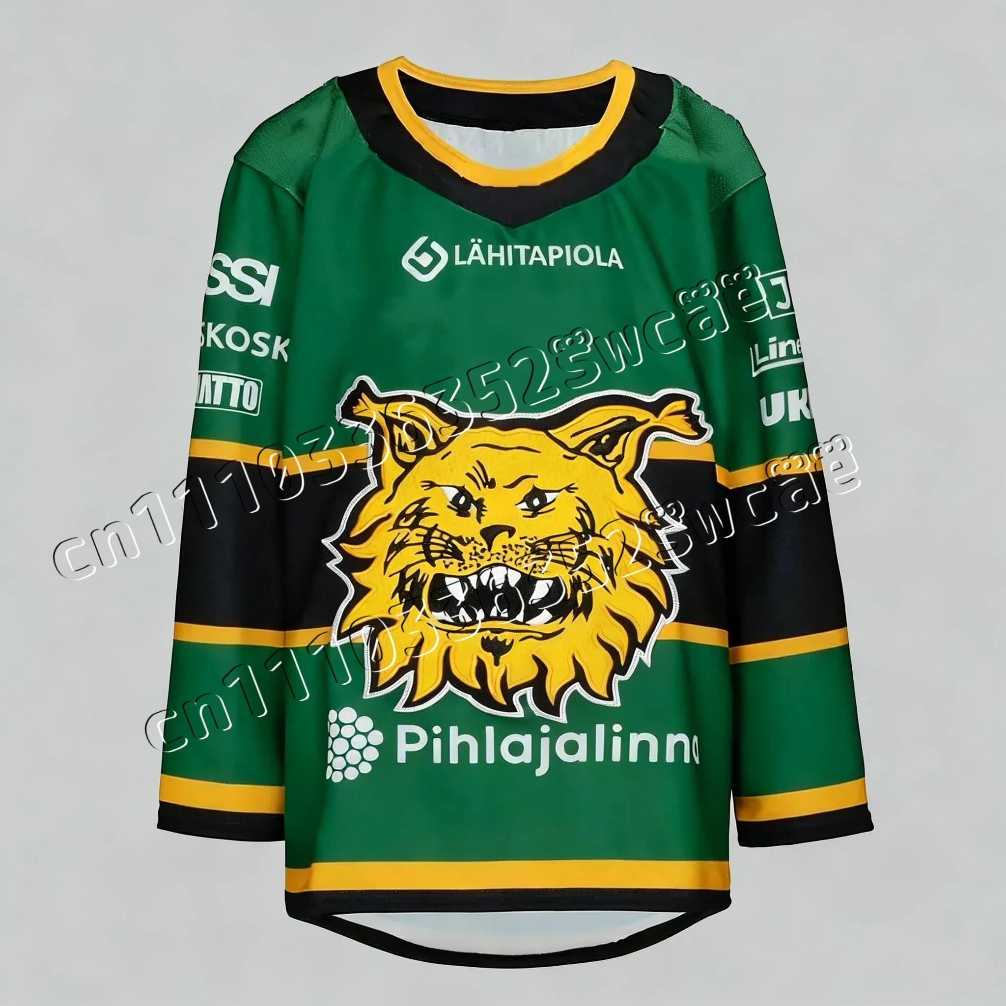 Nuova Maglia Hockey Tampereen Ilves Finlandia, Versione Home e Away, Manica Lunga, Unisex, per Tifosi Finlandesi