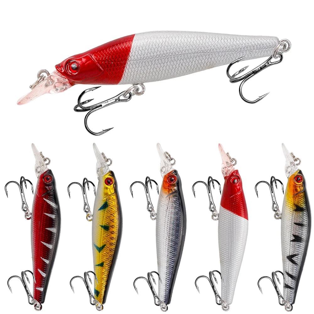 1 pz affondamento pesciolini esche da pesca 8.5 cm 8.2g duro esca artificiale Crankbait luccio Wobblers Jerkbait Pesca carpa attrezzatura da pesca