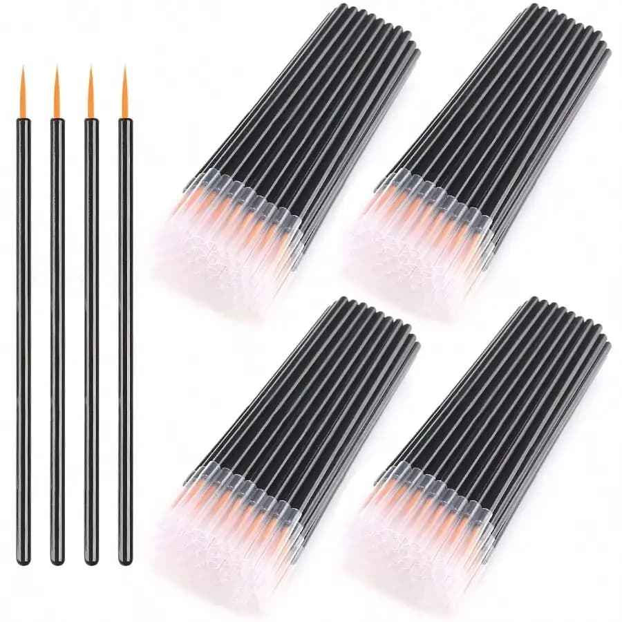 Set di 300 Spazzolini Monouso per Mascara, Pennelli per Labbra, Bastoncini di Cotone per Sopracciglia, Extension Ciglia, Tatuaggi e Applicazione Rossetto
