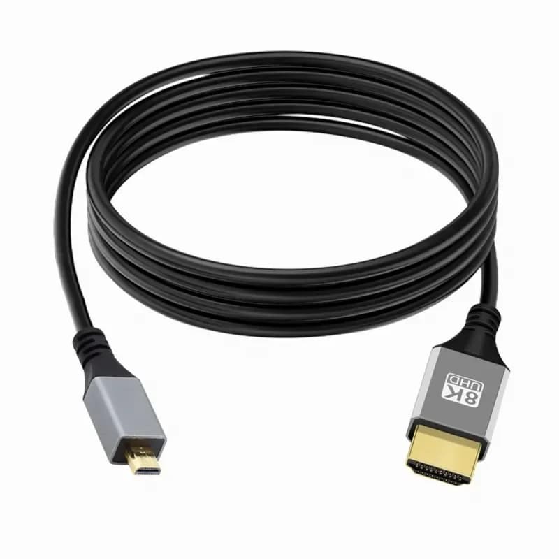 Cavo Micro HDMI 2.1 4K Ultra Flessibile e Sottile da Tipo-A a Tipo-D per Fotocamere Sony Micromax A7m3/m2/a7R e HDTV, 5m
