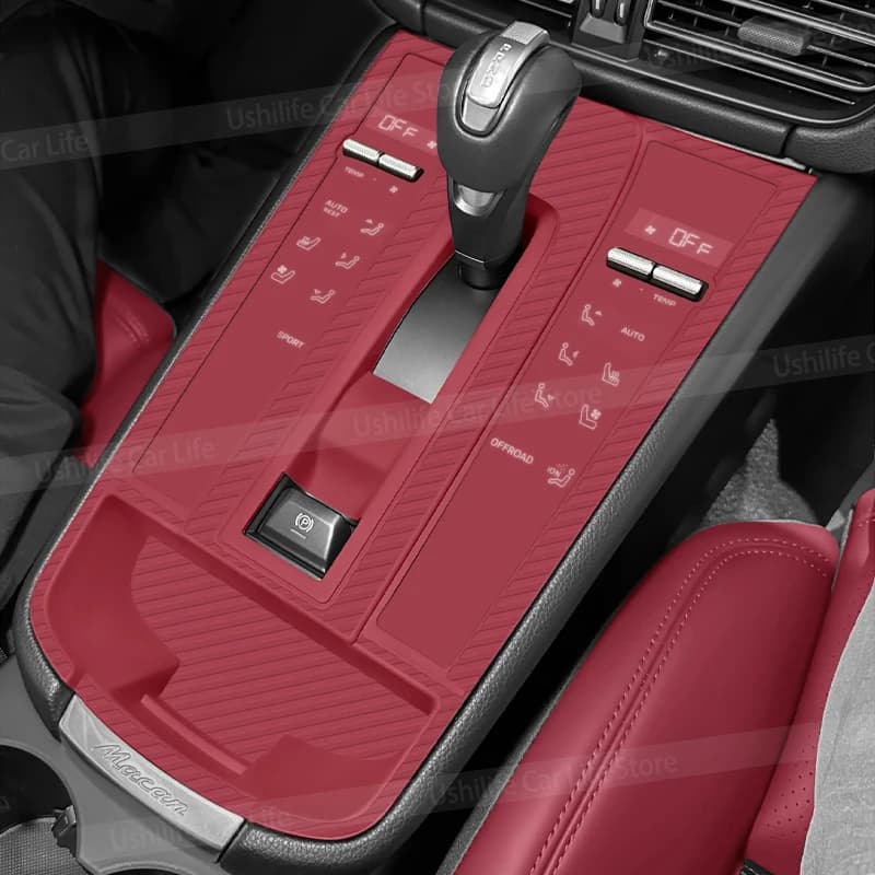 Per Porsche Macan 2022-2025 Interni auto Centro del cambio Pannello ingranaggi Bracciolo Porta Scatola di immagazzinaggio Portabicchieri Tappetino in silicone