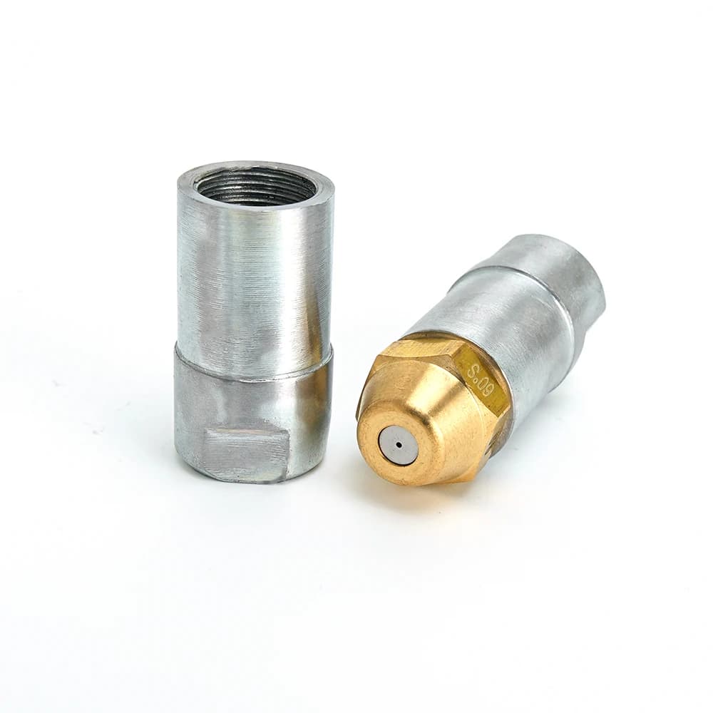0,2 GPH 60 ° Iniettore di Carburante in Ottone per Diesel con Base, Bruciatore a Olio per Motori a Combustione di Metanolo, 9/16" Iniettore Carburante per Impieghi Gravosi