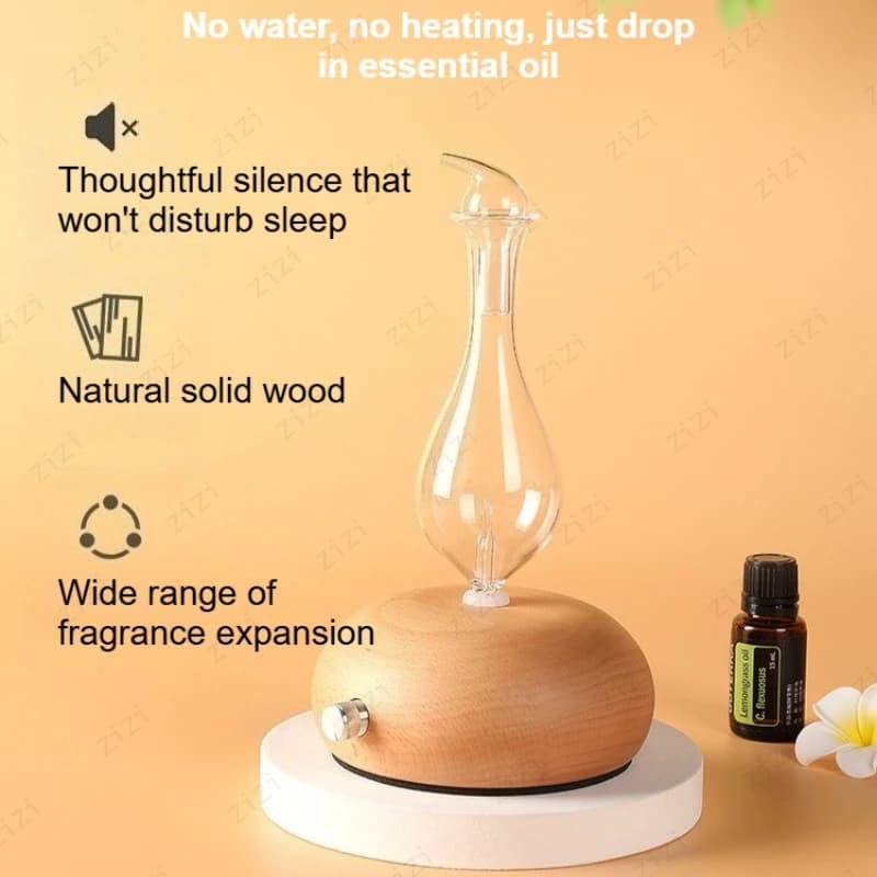 Diffusore domestico per hotel con olio essenziale in legno massello Diffusore silenzioso di olio puro Diffusore atomizzatore di olio essenziale senza acqua