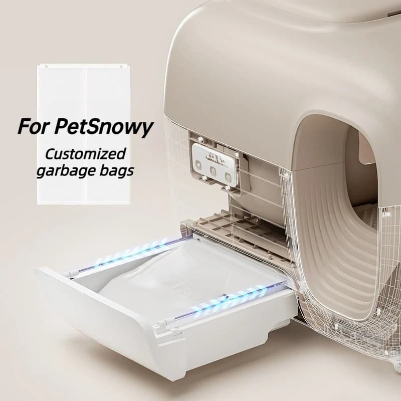 Intelligent Litter Box Garbage Bag for PetSnowy 30 PCS Portable Cat Excrement Storage Bags Pets Cats Litter Box Accessories
