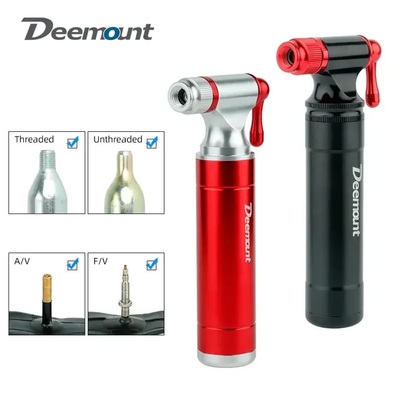 Pompa di aria portatile per bicicletta Gonfiatore per pneumatici Co2 Mini pompa in alluminio adatta per cartuccia Co2 8/12/16G Accessori bici MTB