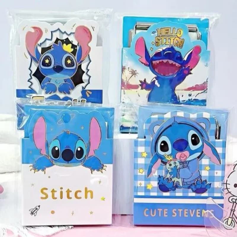 8/24pc KAWAII DISNEY STITCH BOARD CLIP MEMO carino portatile per appunti agenda agenda cartoleria regalo per la scuola