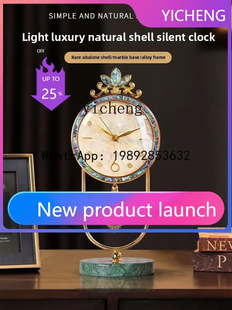 Q4 decorazione di lusso leggera nuovo orologio da seduta arte pendolo desktop armadio europeo ornamento da tavolo