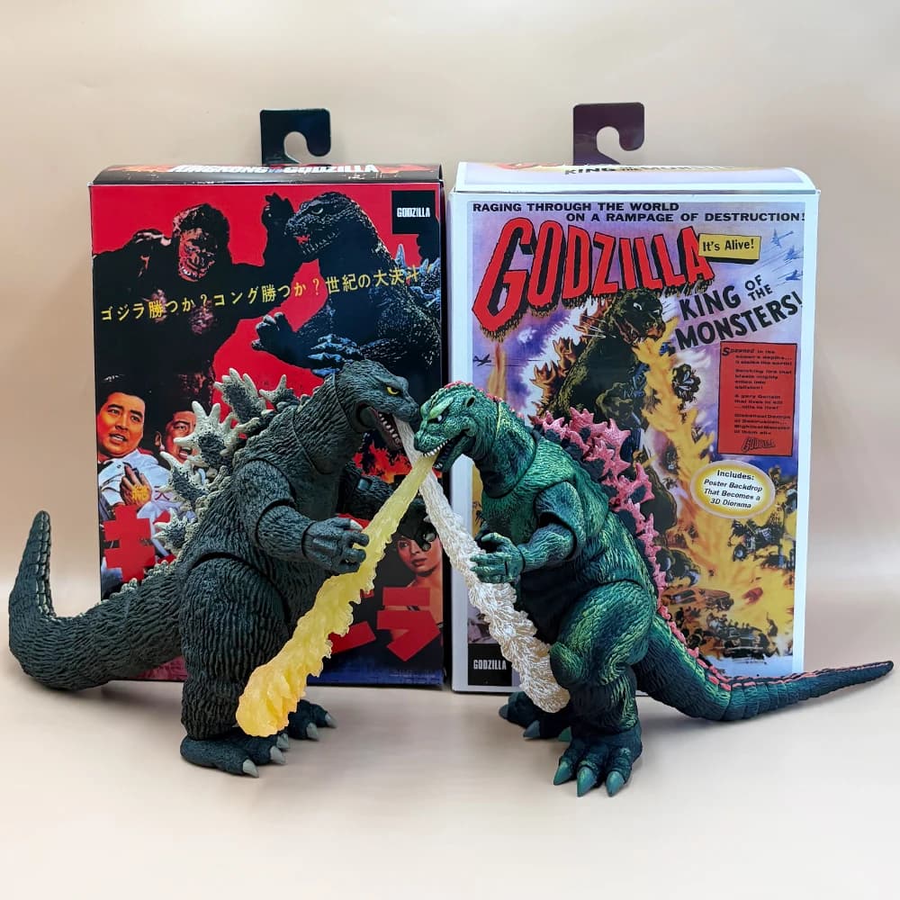 NECA 1956 Godzilla Figura Anime PVC 1962 Gojira Action Figure 18CM Collezione di modelli Giocattoli Regali per bambini