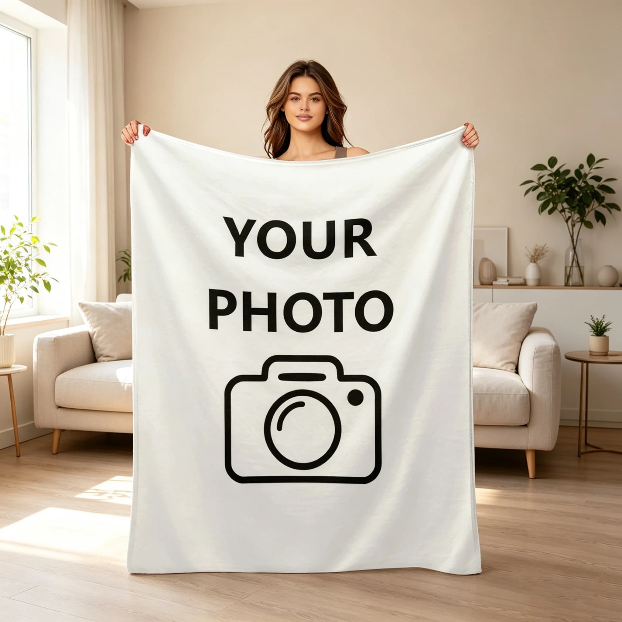 1 customized personalized blanket upload photos flannel blanket suitable for birthdays weddings couples Christmas photo gifts