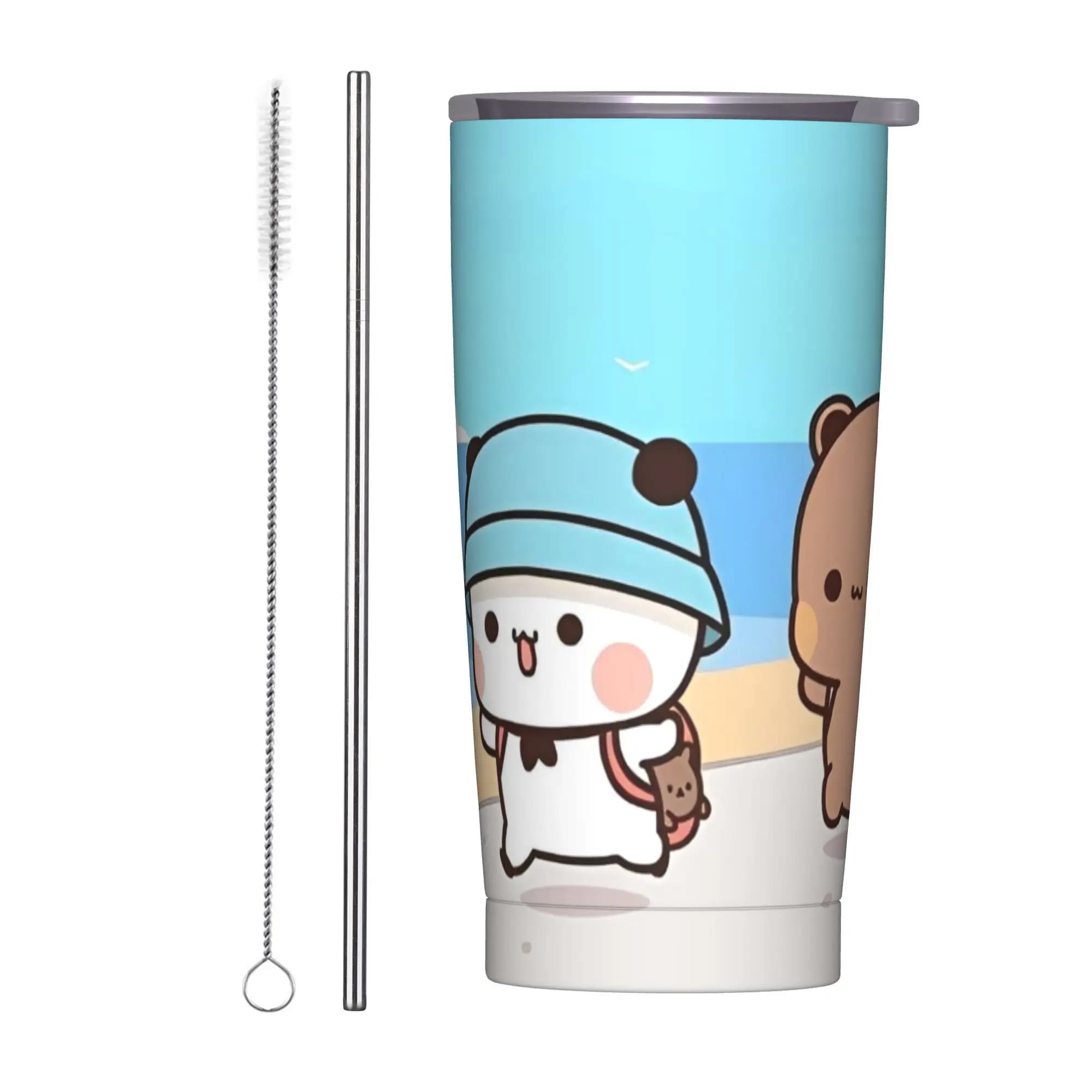 Borraccia Termica Bubu Yier Beer Cartoon, Bicchiere Isolato Sottovuoto in Acciaio Inossidabile a Doppia Parete, 20oz
