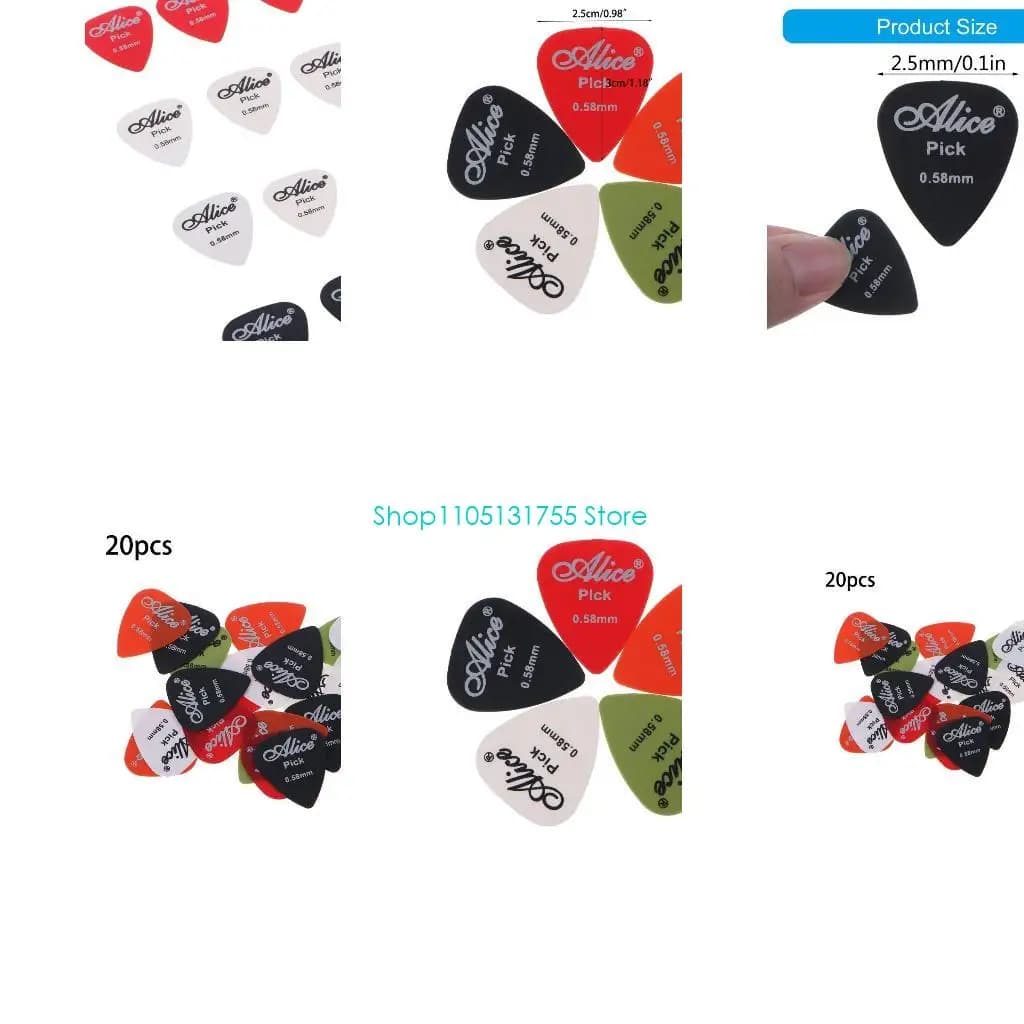 K0EF 20PCs 0.58mm Smooth Nylon Guitar Picks Pick Plectrum Durability