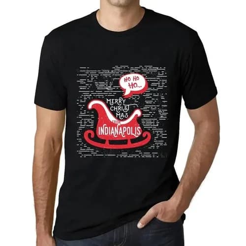 Men's Graphic T-Shirt Ho Merry Christmas From Indianapolis Eco-Friendly