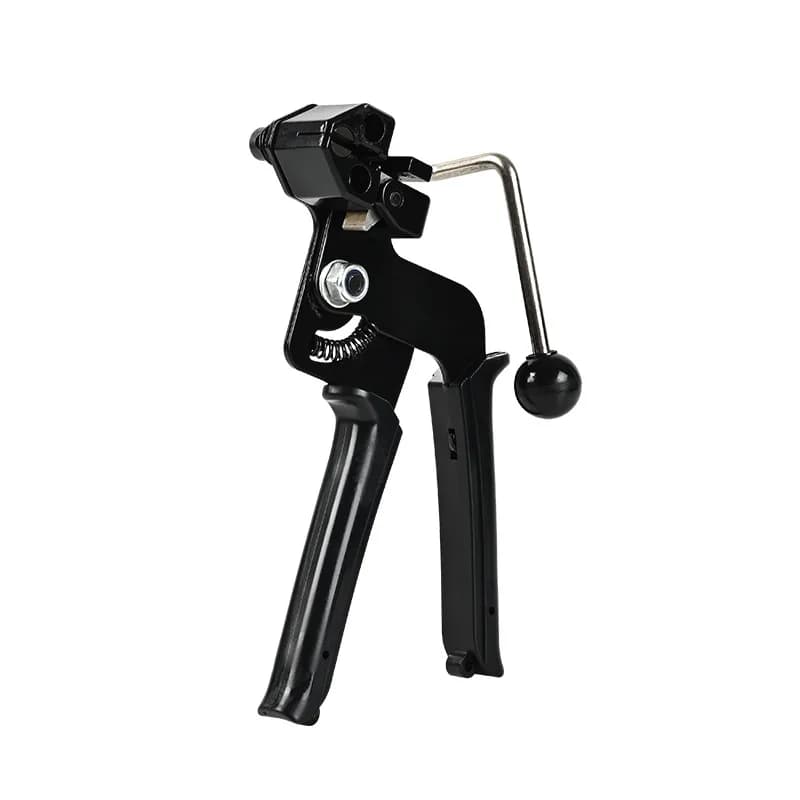Single-hand stainless steel cable tie clamp tool, marine strapping machine, steel belt tightener, clamping machine