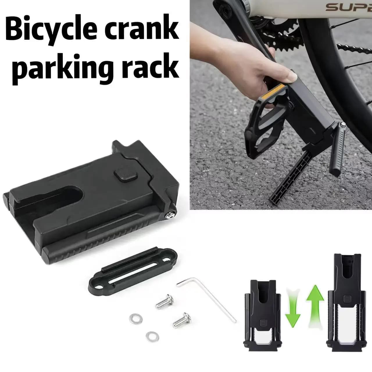 Bicycle Side Stand Parking Rack, Convenient Frame Mount Rear Kickstand for Lightweight bike