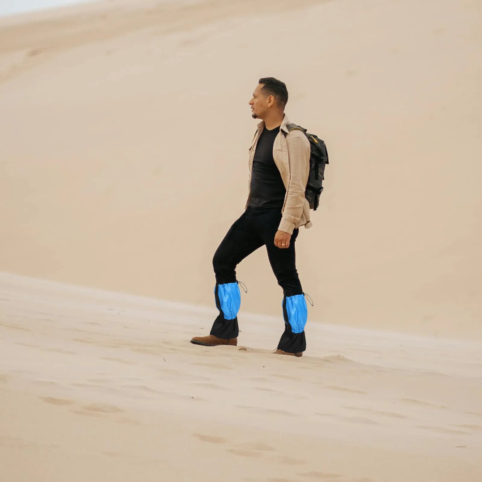 1 Paio di Ghetre Regolabili per Scarponi da Trekking, Protezione da Neve, Deserto e Sabbia, Protezioni per Gambe da Esterno, Impermeabili