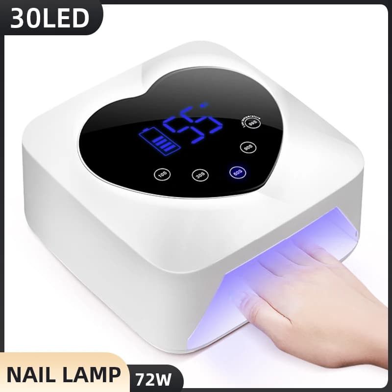 Lampada per asciugare le unghie da 72W lampada a Led UV senza fili a batteria incorporata per unghie adatta a tutti gli strumenti di attrezzature per unghie professionali in Gel