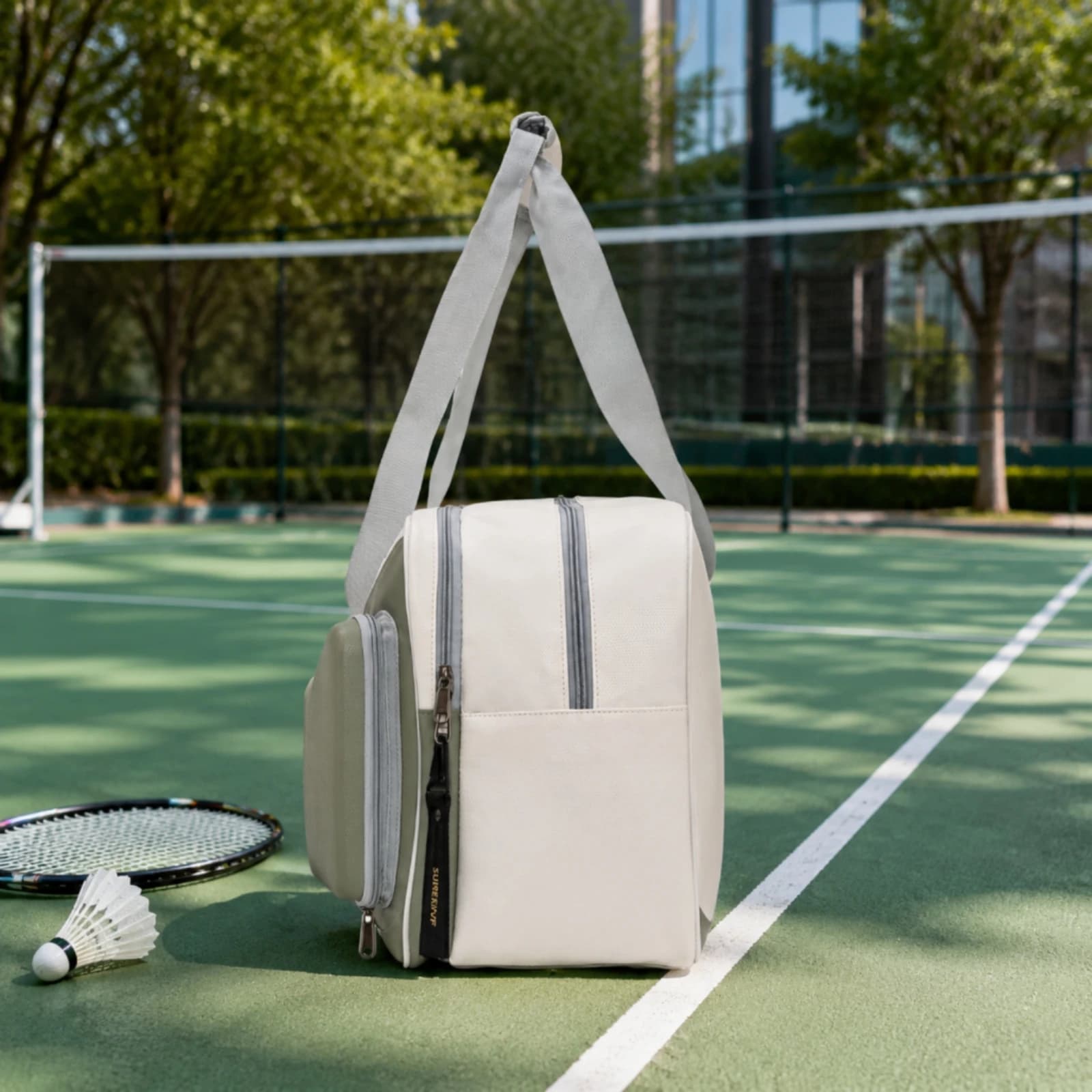Racket Bag with Shoulder Strap Large Capacity Racket Bag Comfortable Long-Lasting for Tennis Players, Tournaments, Training