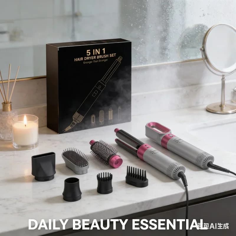New 5 in1 Hair Dryer Styler Iron Hair Straightener Hair Brush for Hair Drying and Fast styling