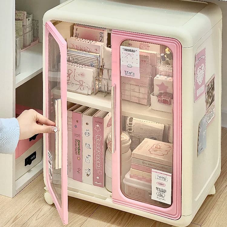 Mobiletto Portaoggetti Sotto Scrivania Dopne, Organizzatore per Libri e Cancelleria, Carrello per Ufficio e Casa, Scaffale Mobile