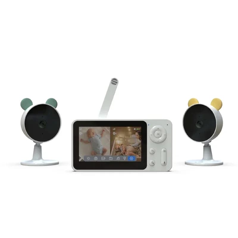 Doppia fotocamera per guardare due bambini allo stesso tempo Visione notturna automatica Audio Baby Phone Video Baby Monitor con fotocamera