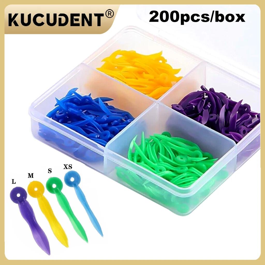 200 Pz / Box Dentali Wedges Right Gap Wedges with US Plastic Holes And Drop Dentist Accessories For Oral Hygiene 4 Size Laboratory Tools