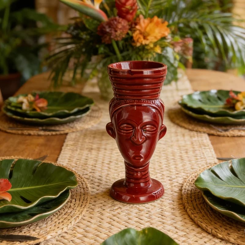 Tazza Tiki in Ceramica da 280ml, Accessori da Bar, Bicchiere per Birra e Bevande, Coppa per Vino, Tazza Tiki Hawaiana, Bicchiere Creativo per Cocktail per Appassionati di Vino