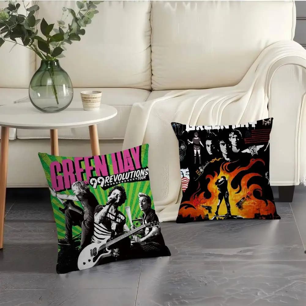 Green Day-Music Rock Band, pillow lining, sofa cushion lining, home decoration, baby gift
