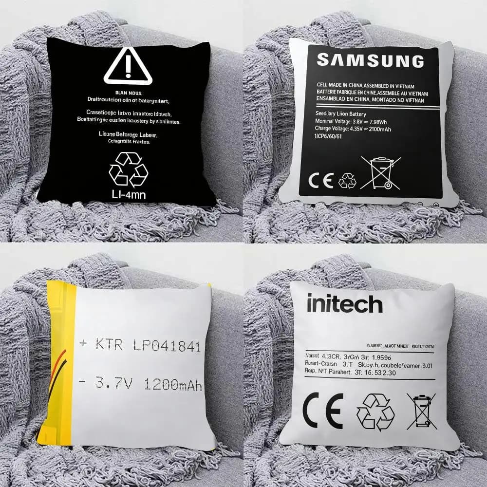 Aertemisi Set Swollen Battery Cushion Cover Soft Plush Pillowcase Double Side Cozy Cushion Cover Aesthetic Sofa Home Decor Gift