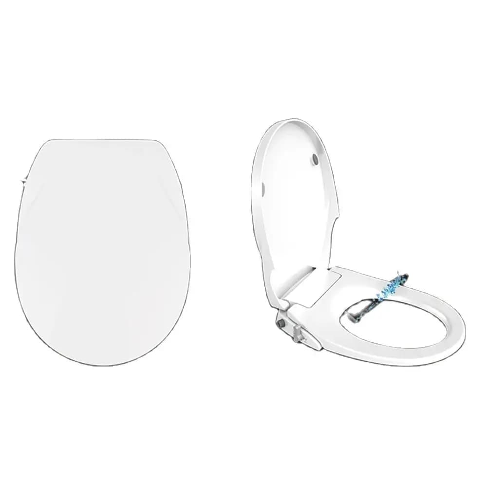 Bidet Sedile WC Igiene personale Spray regolabile Sedile bidet per WC allungato Ugello Acqua fredda Coperchio WC Sedile WC