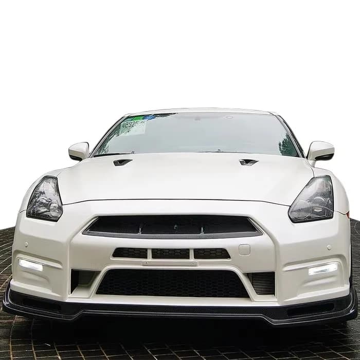 Kit corpo in fibra di carbonio per nissan Gtr R35 in stile CMST labbro anteriore diffusore posteriore minigonne laterali cofano cofano e spoiler per bagagliaio