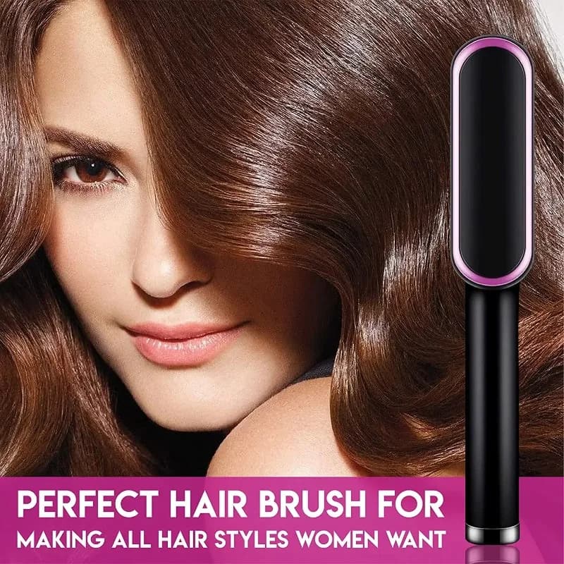 Piastra per capelli con spazzola per acconciatura multifunzionale per la cura personale Piastra per capelli con pettine caldo elettrico professionale a riscaldamento rapido