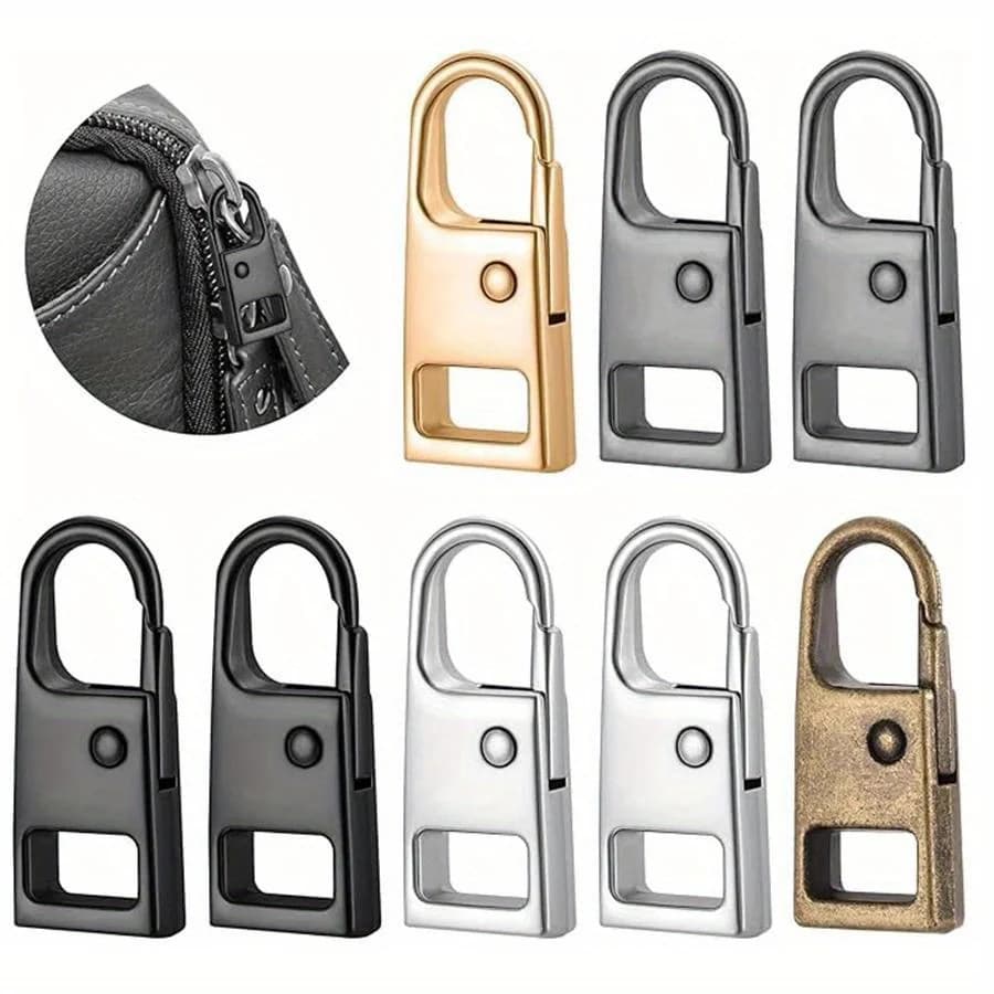 2/4 pezzi staccabili in metallo con cerniera teste pratico kit di riparazione cursore forniture per borse da cucito fai da te piumini indumento fisso