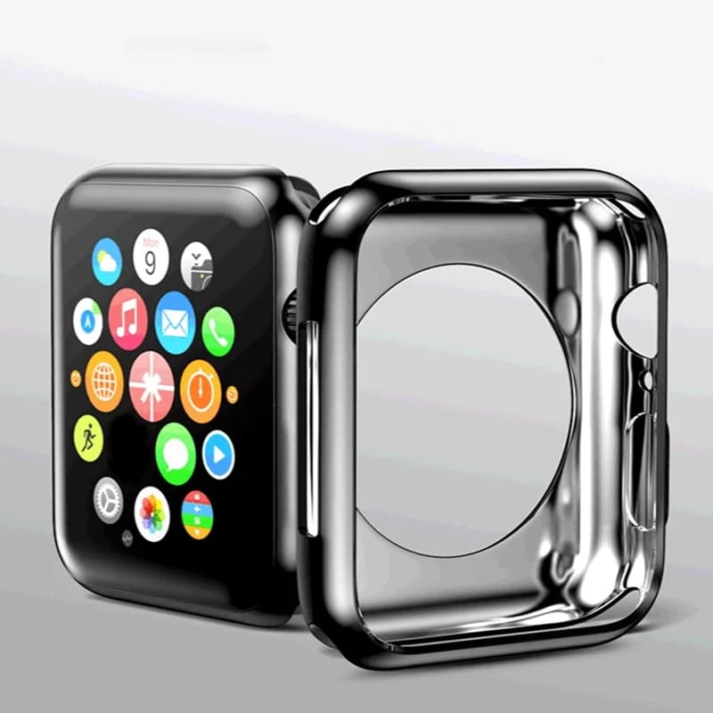 Cover per Apple Watch Case 44MM 41MM 45MM 42MM 40MM 38MM Hollow Soft Clear TPU Screen Protector Case per iWatch 9 8 7 6 SE 5 4 3