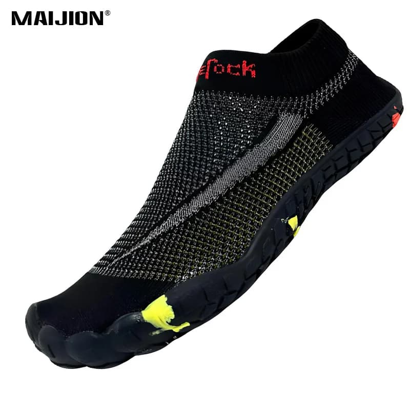 Slip-on Knitted Aqua Shoes Men Women Breathable Mesh Quick Dry Wading Sneakers for Surfing Fishing Beach Water Sports