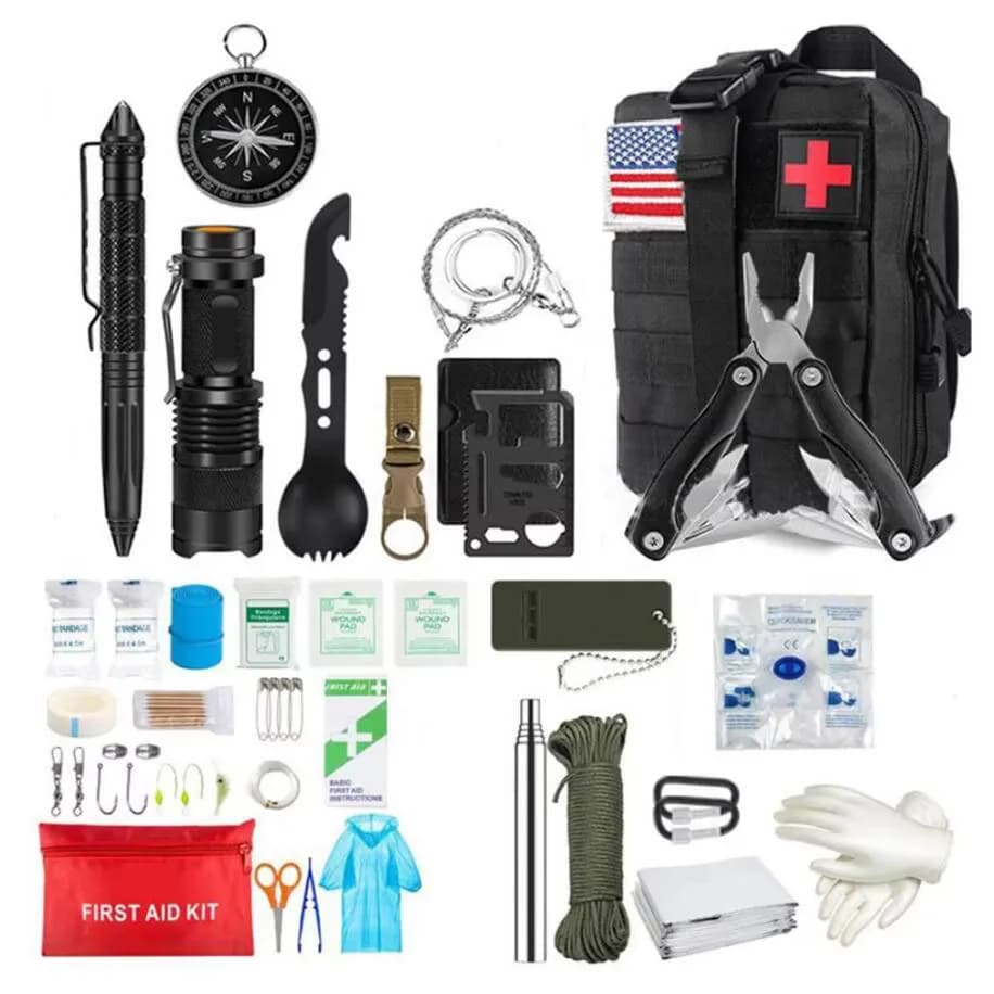 Kit di pronto soccorso di sopravvivenza Set completo di sopravvivenza Molle Outdoor Gear Kit di emergenza borsa per traumi campeggio escursionismo avventure IFAK