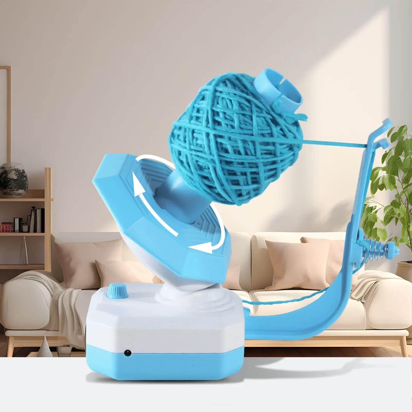 Avvolgitore elettrico per palline per filato Porta USB Avvolgitore per torte per filati Supporto per progetti di maglieria Forniture per cucire