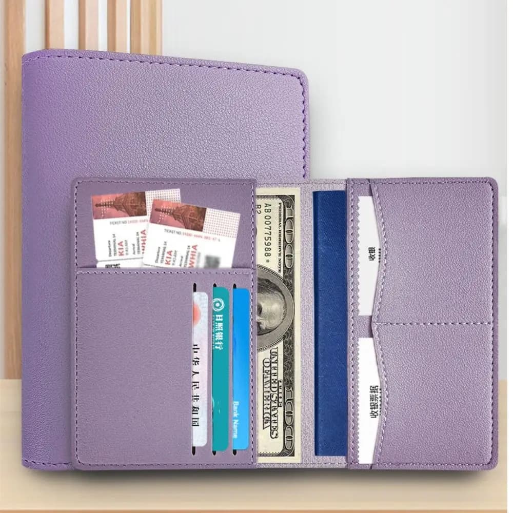New Travel PU Passport Cover Multi-function Multiple Card Slots Passport Bag Ticket Holder Bussiness Passport Protective Cover