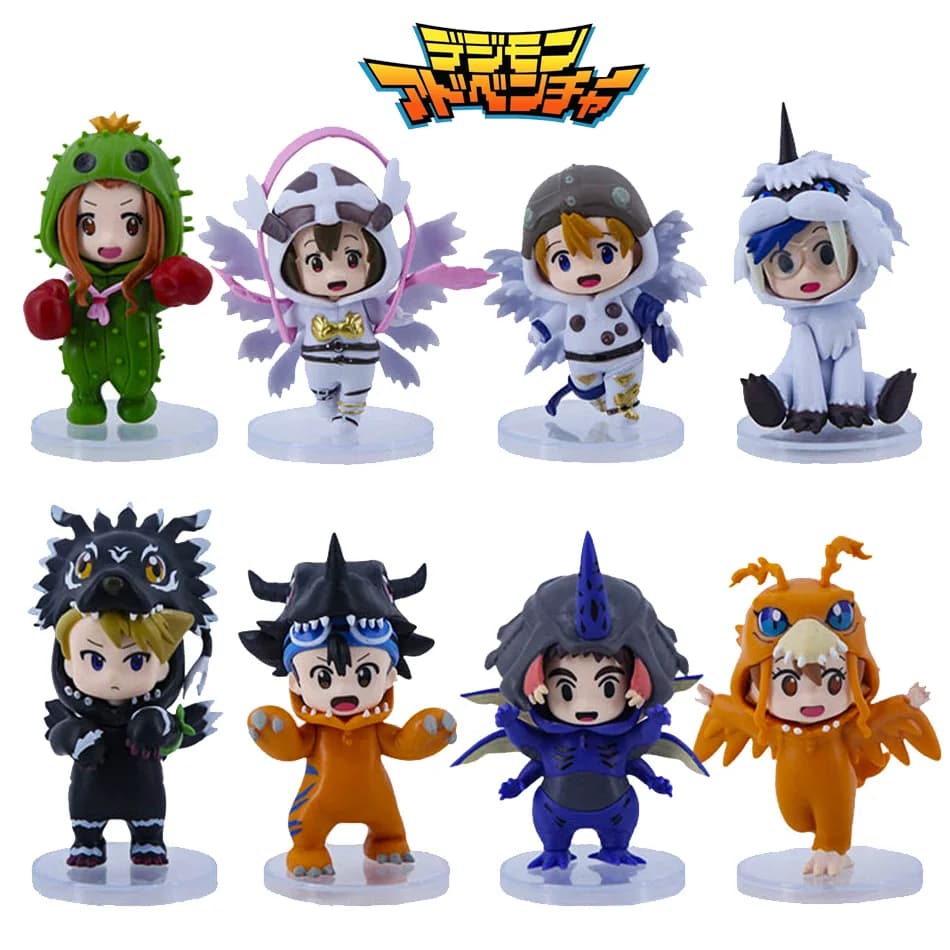 Action Figure Anime Digimon Adventure Garurumon V-Beast, Modellino Decorativo da Scrivania, Giocattolo per Bambini